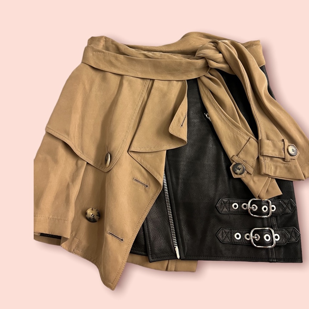 Sold COPY - Alexander Wang coat/ leather skirt